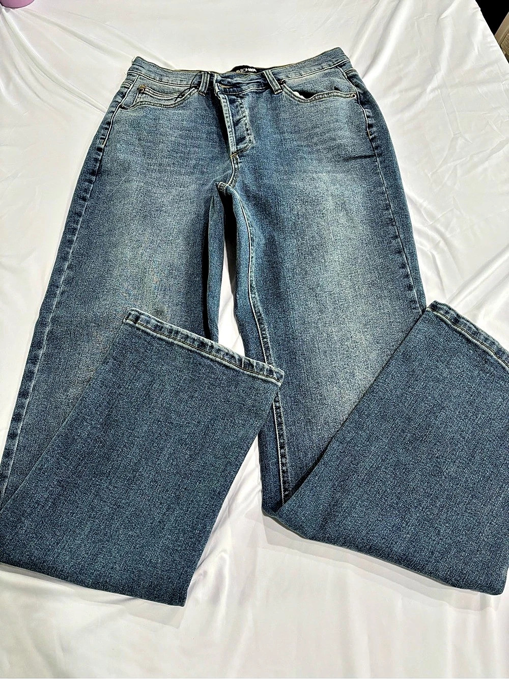 Fashion Nova Wide Leg Jeans in Blue